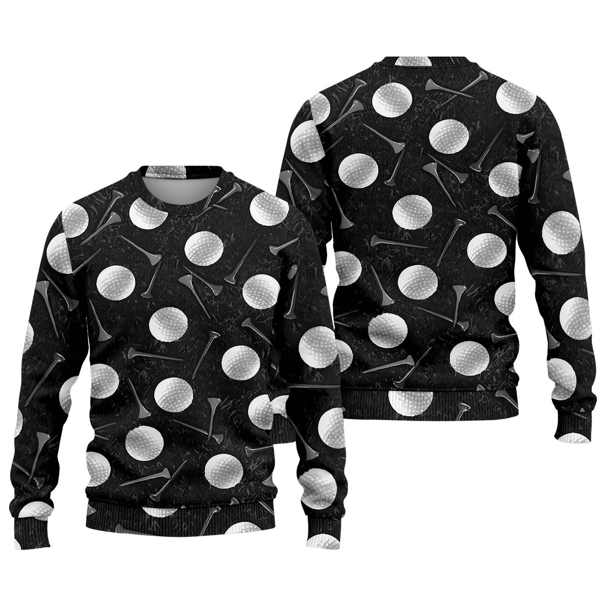 Golf Balls Black Men's Golf Polo Shirtunny Golf Shirt, Gifts For Golfer