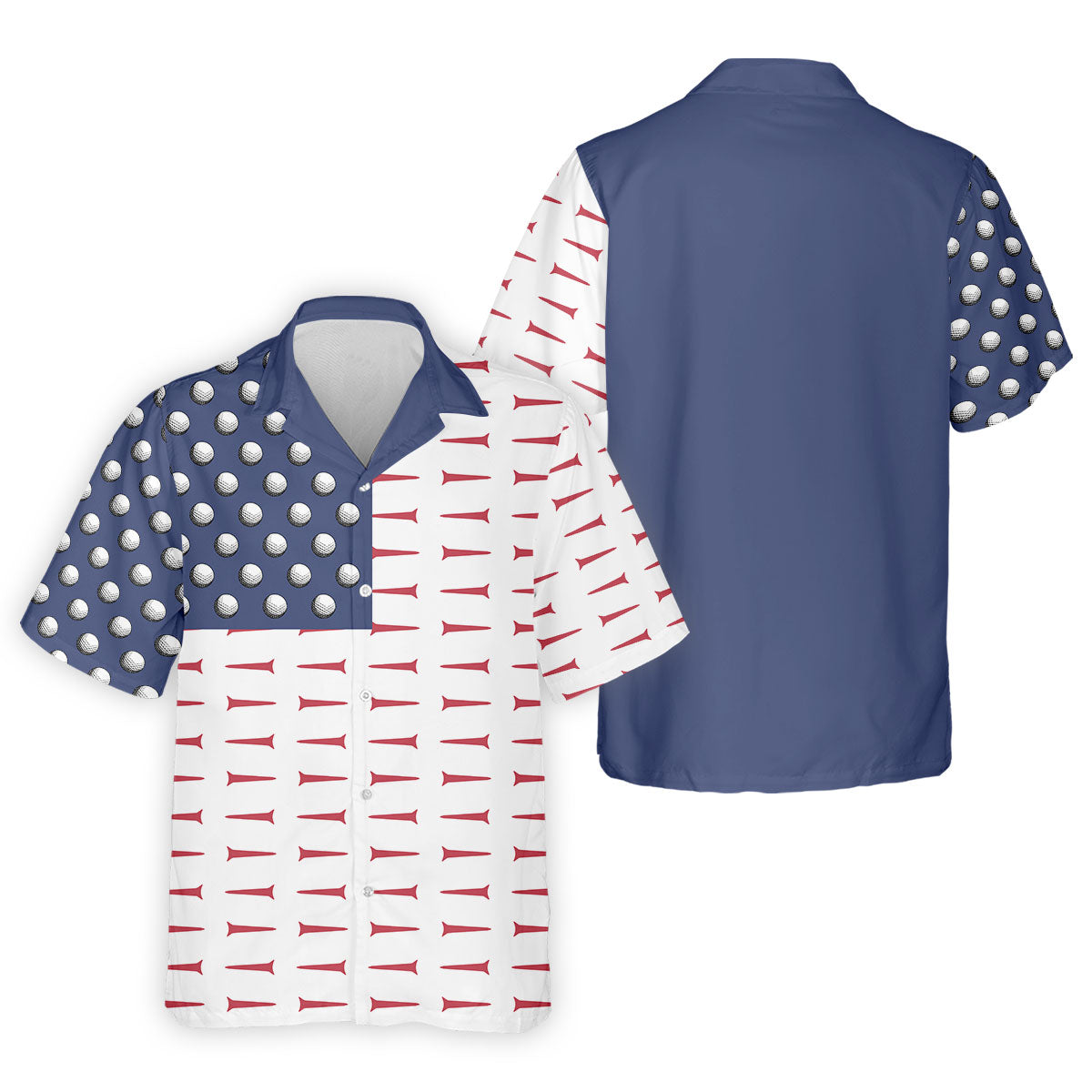 American Flag Men's Golf Polo ShirtMen's 4th Of July Shirts, USA 250 Anniversary Golf Shirt, Gifts For Golfing Dad