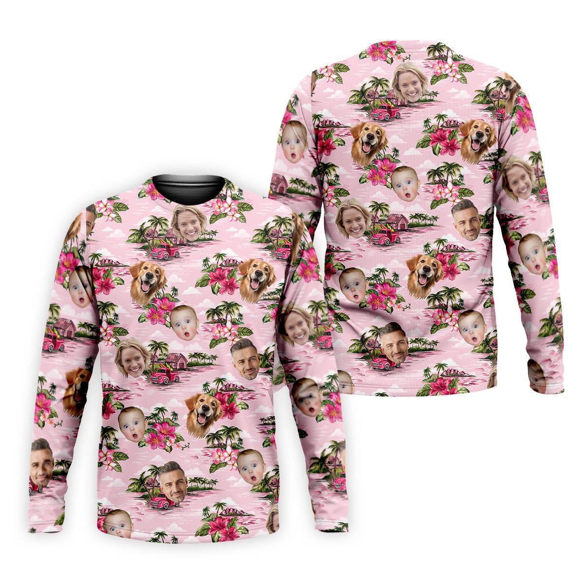 Mens Pink Hawaiian ShirtFlower Men Shirt, Custom Team Shirt, Men Polo Shirtest Gifts For Men Golfers