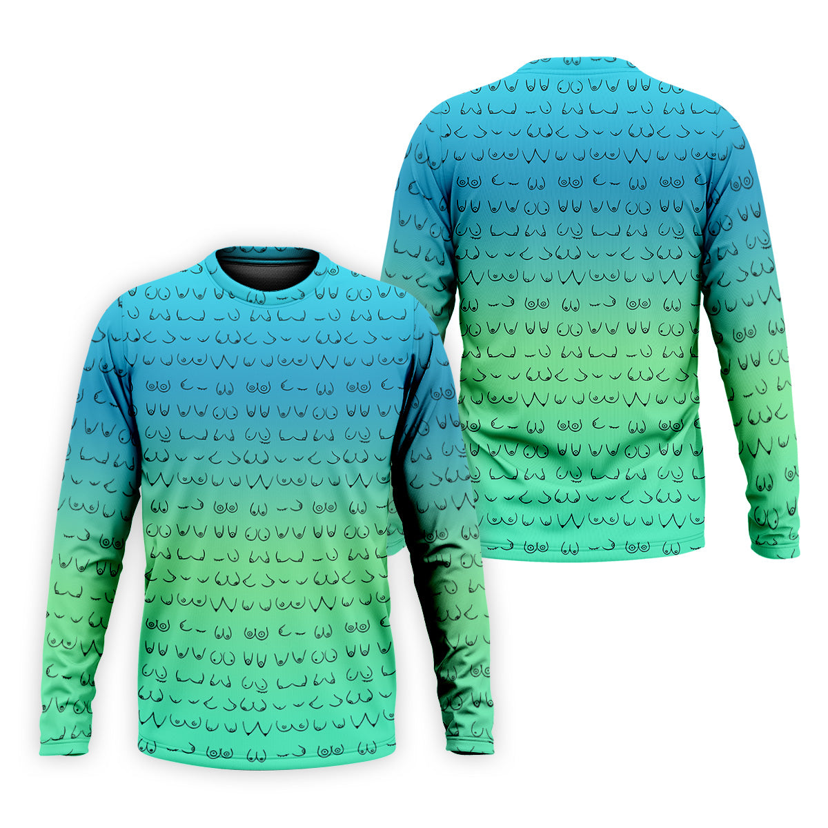 Blue Ombre Mens Funny Golf Shirts , Fun Golf Shirts For Men, Men Golf Polo Shirt Cool Golf Gifts