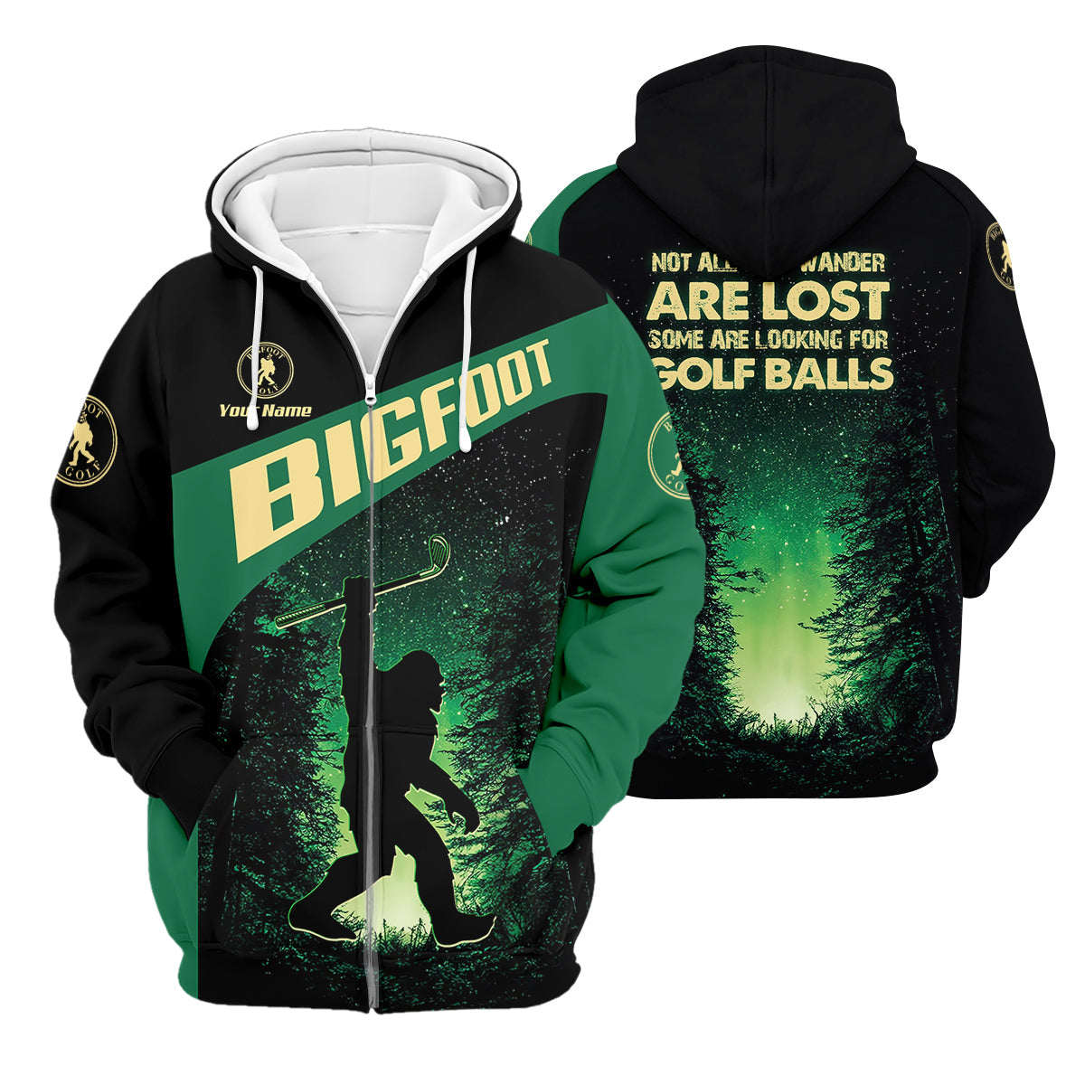 Bigfoot Custom Mens Golf Polo Shirtf Gifts For Dad