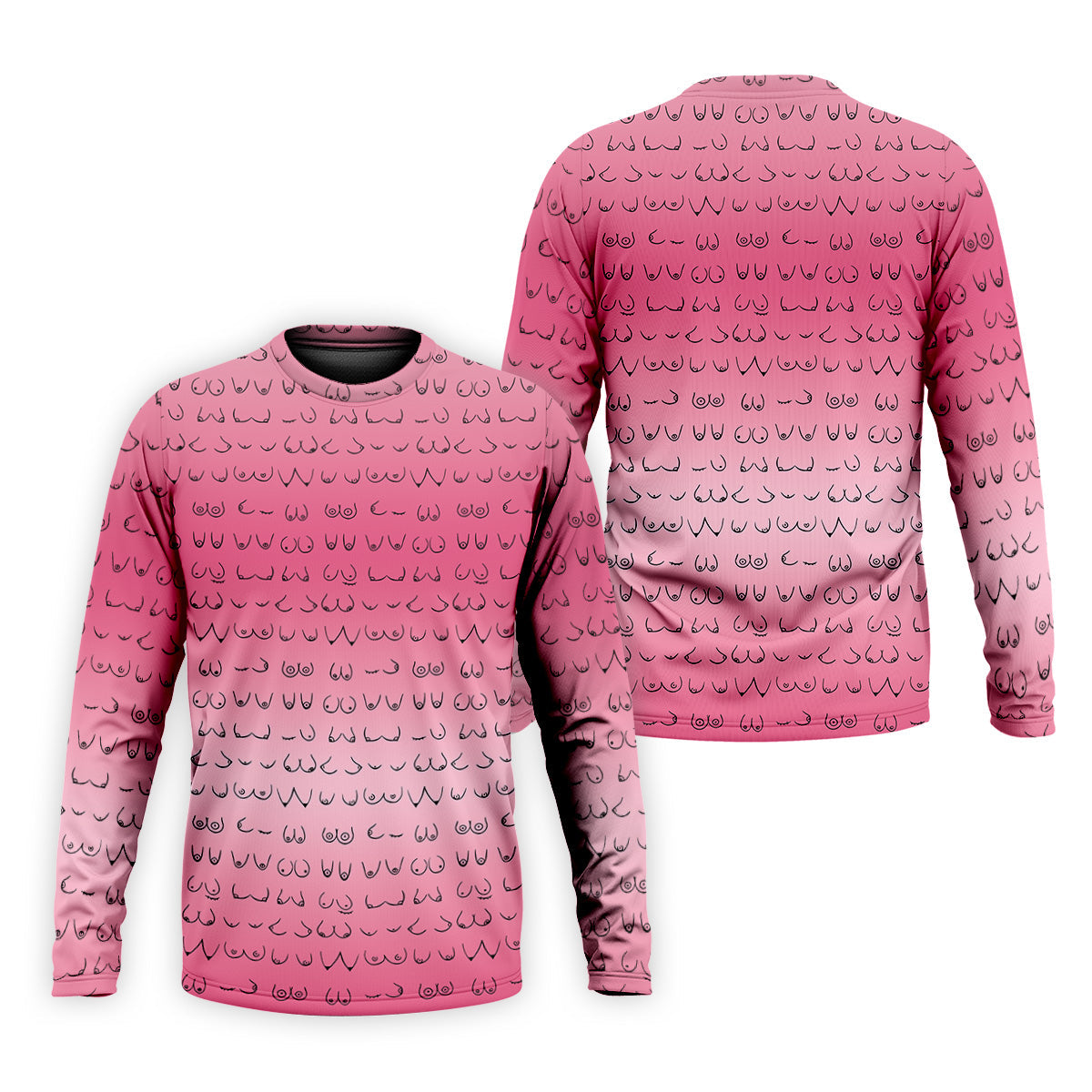 Pink Ombre Mens Funny Golf Shirts , Fun Golf Shirts For Men, Men Golf Polo Shirt Cool Golf Gifts