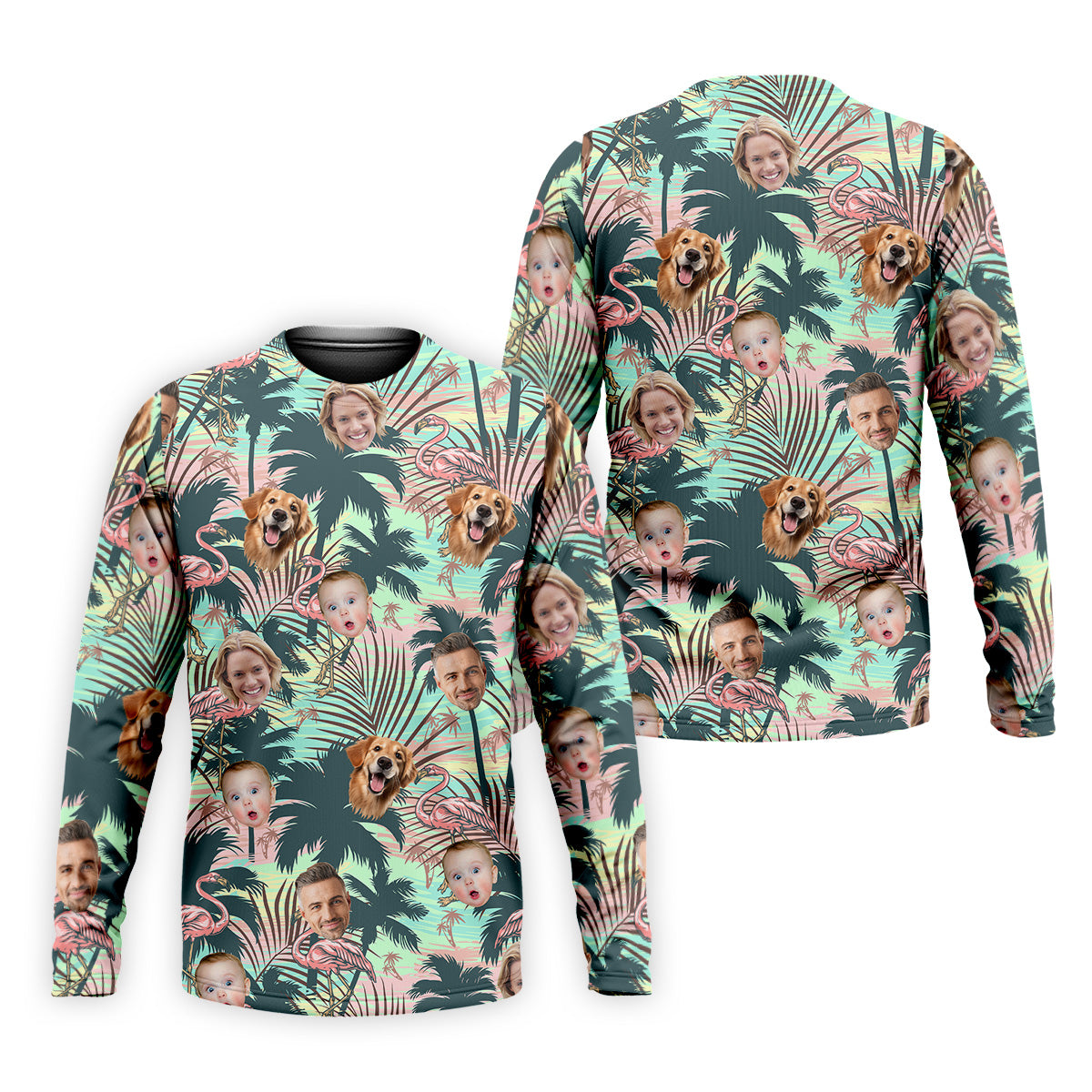Hawaiian Shirts With Faces, Flamingo Golf Shirt, Men Golf Polo, Custom Team Shirts, Golf Gifts For Men