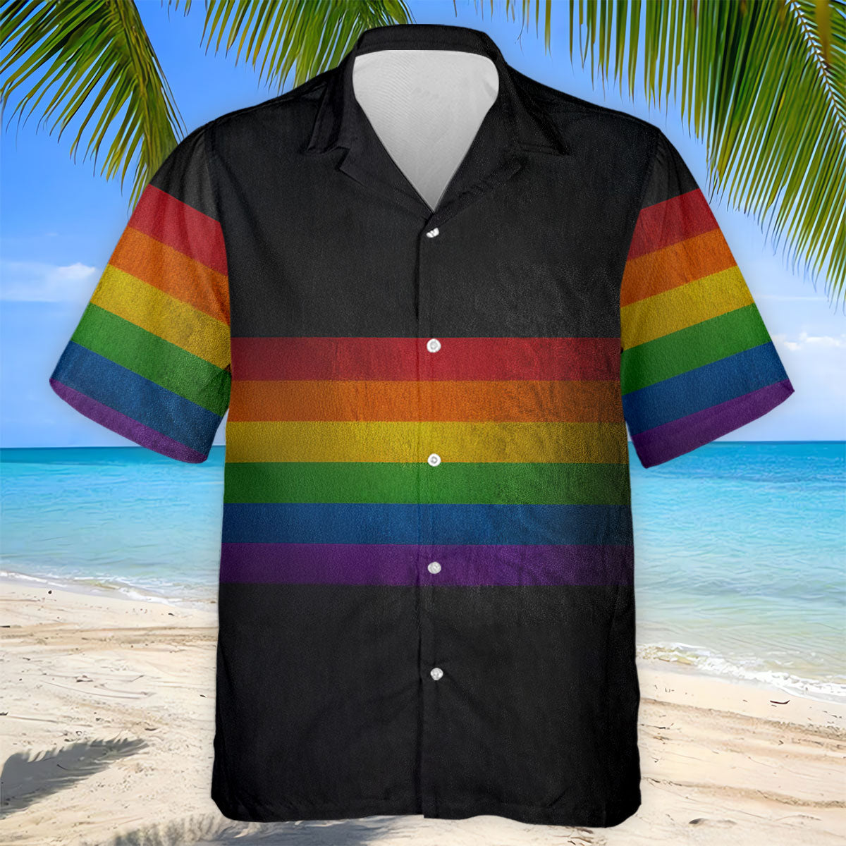 Pride Rainbow Flag Retro Golf Shirt, LGBTQ Month Polo Shirtor Men, Golf Shirts For Men