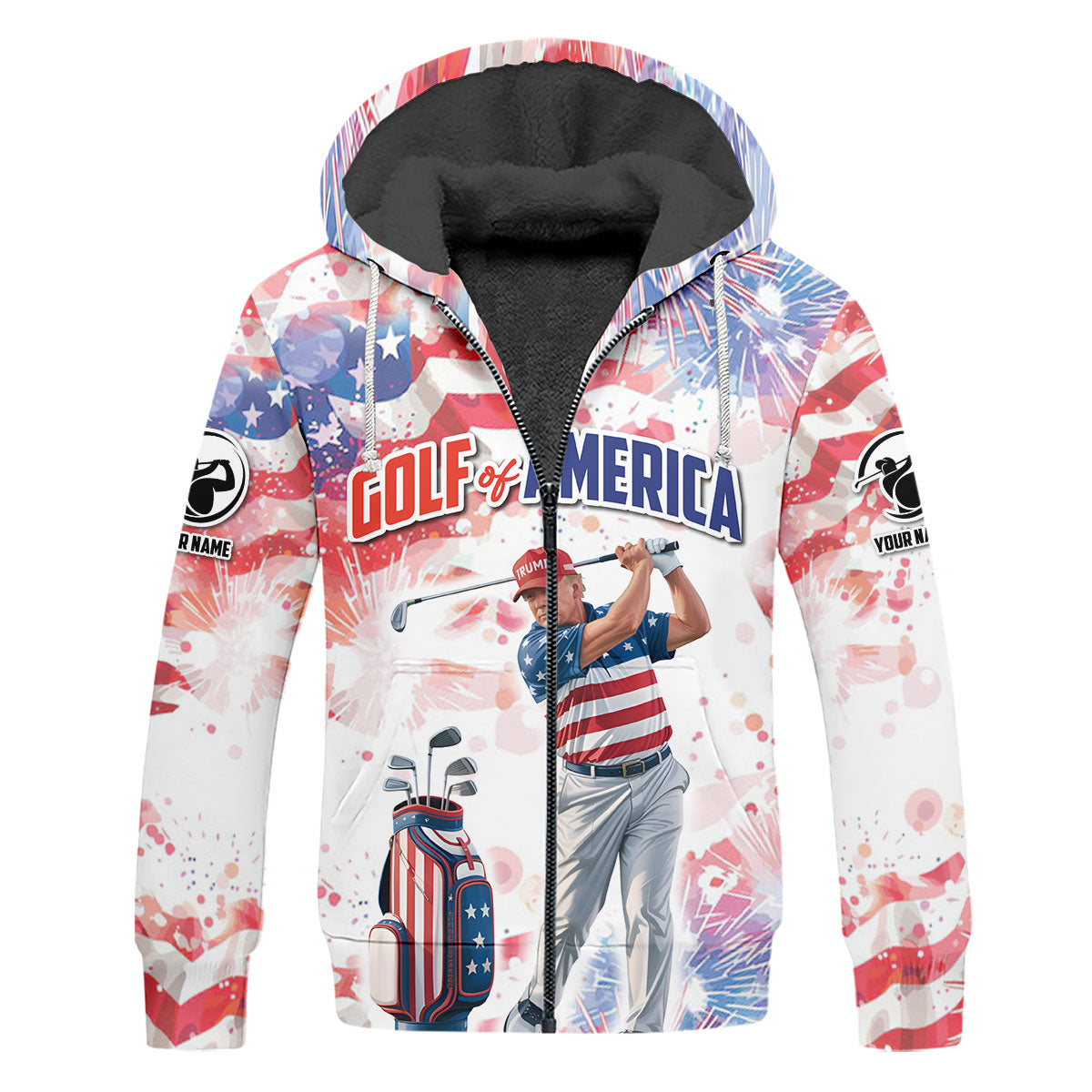Golf Of America Men Golf Polo, Mens Patriotic Golf Shirts, Patriotic Golf Polo Shirt Golf Shirt For Men