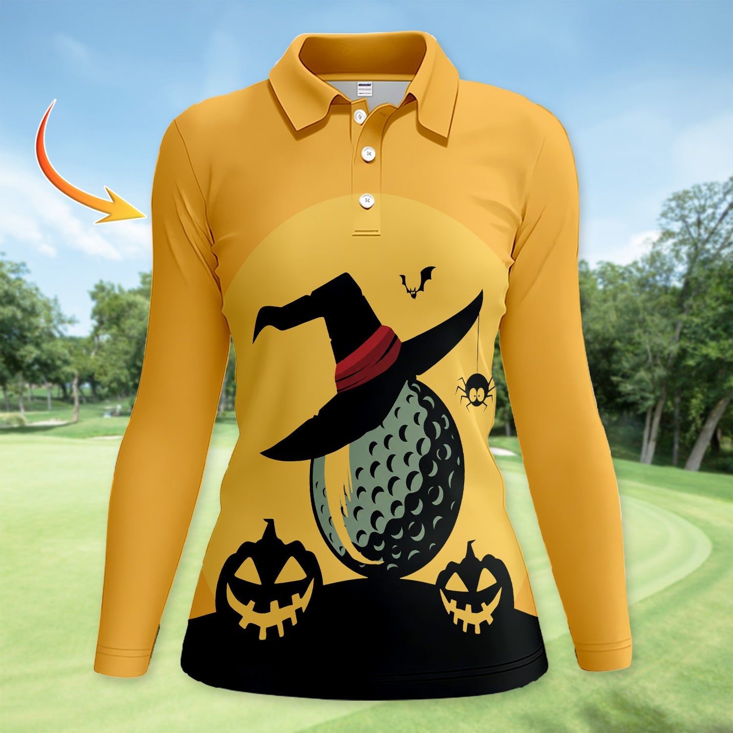 Funny Halloween Golf Polo Shirt for Women – My Broom Broke So Now I Golf Witch Shirt
