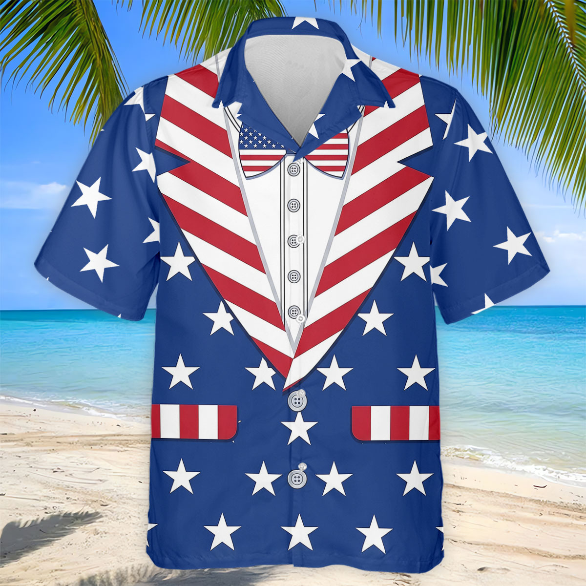 US Flag Costume Patriotic 4th Of July Golf Shirt, 250th Anniversary Polo Shirt Men
