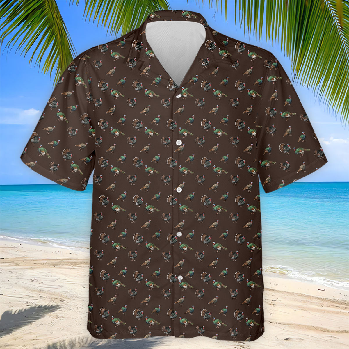 Turkey Hunting Seamless Pattern Funny Golf Shirts, Father's Day Golf Shirt, Golf Gift For Dad