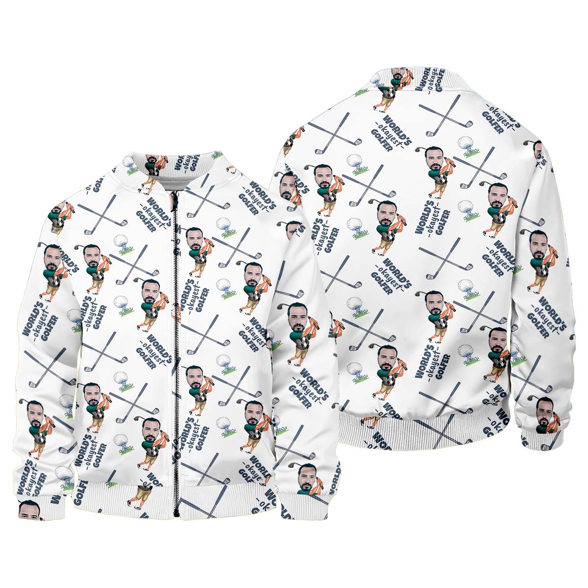 World's Okayest Golfer Golf Shirt For Men, Custom Golf Shirt, Gift For Golfers
