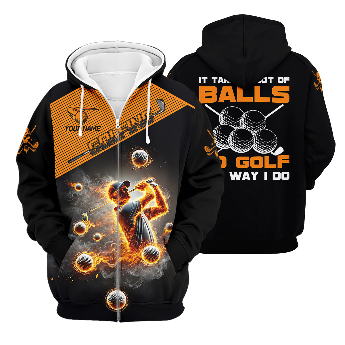 It Takes A Lot Of Balls To Golf The Way I Do Custom Men's Golf Polo Shirtad Golf Gift