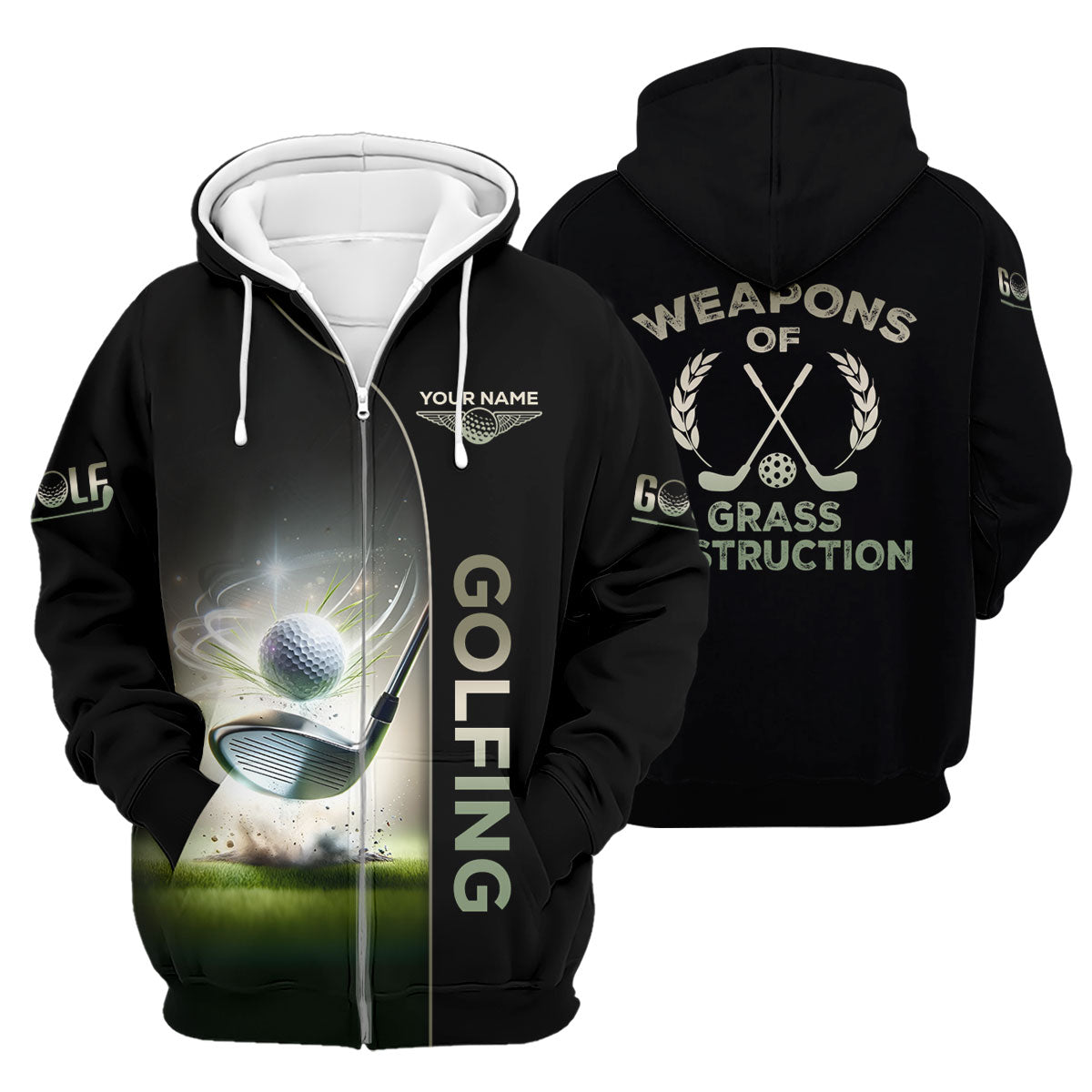 Weapons Of Grass Destruction Custom Funny Golf Polo ShirtMens Golf Gift, Gift For Golfers