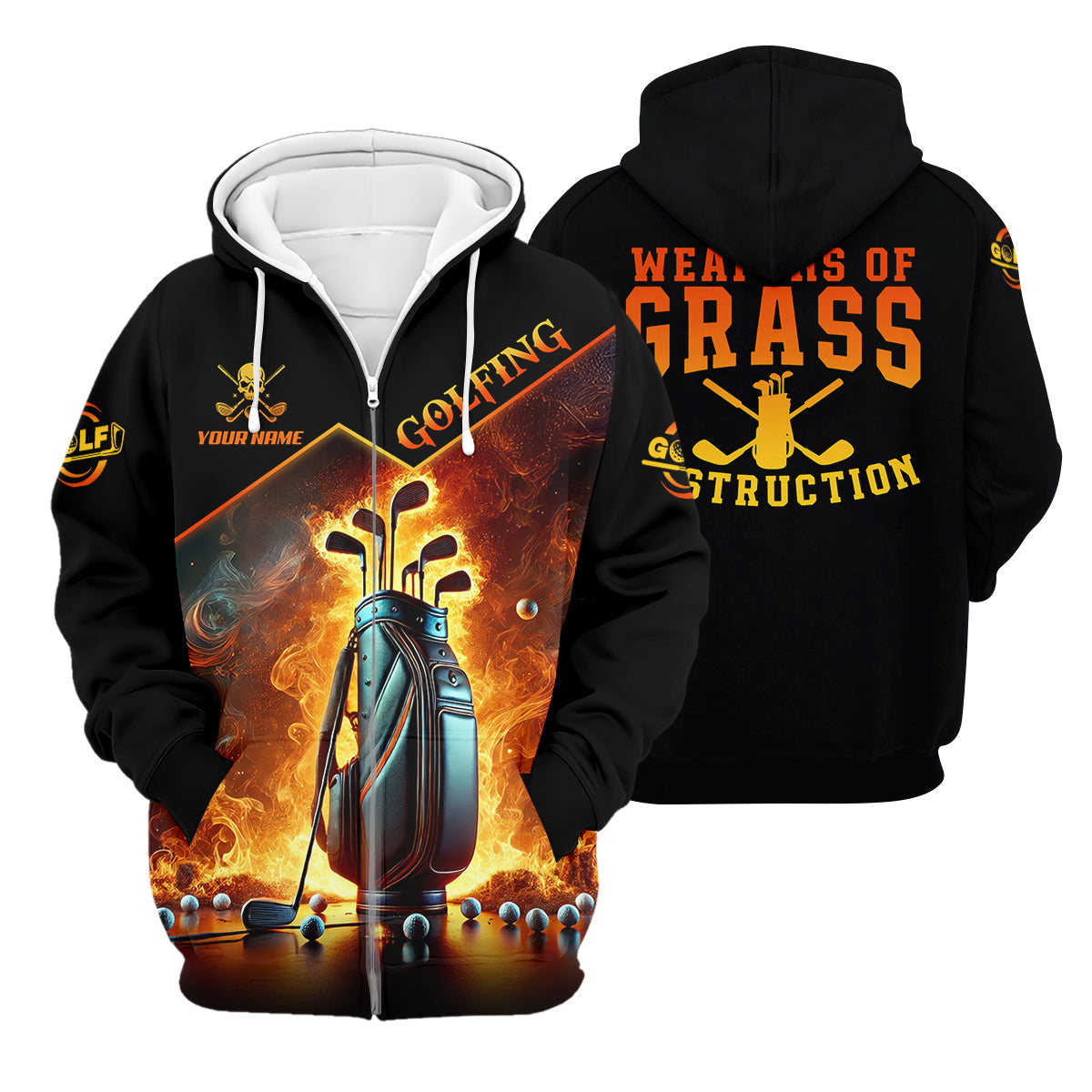 Weapons Of Grass Destruction Custom Men's Golf Polo Shirtad Golf Gift