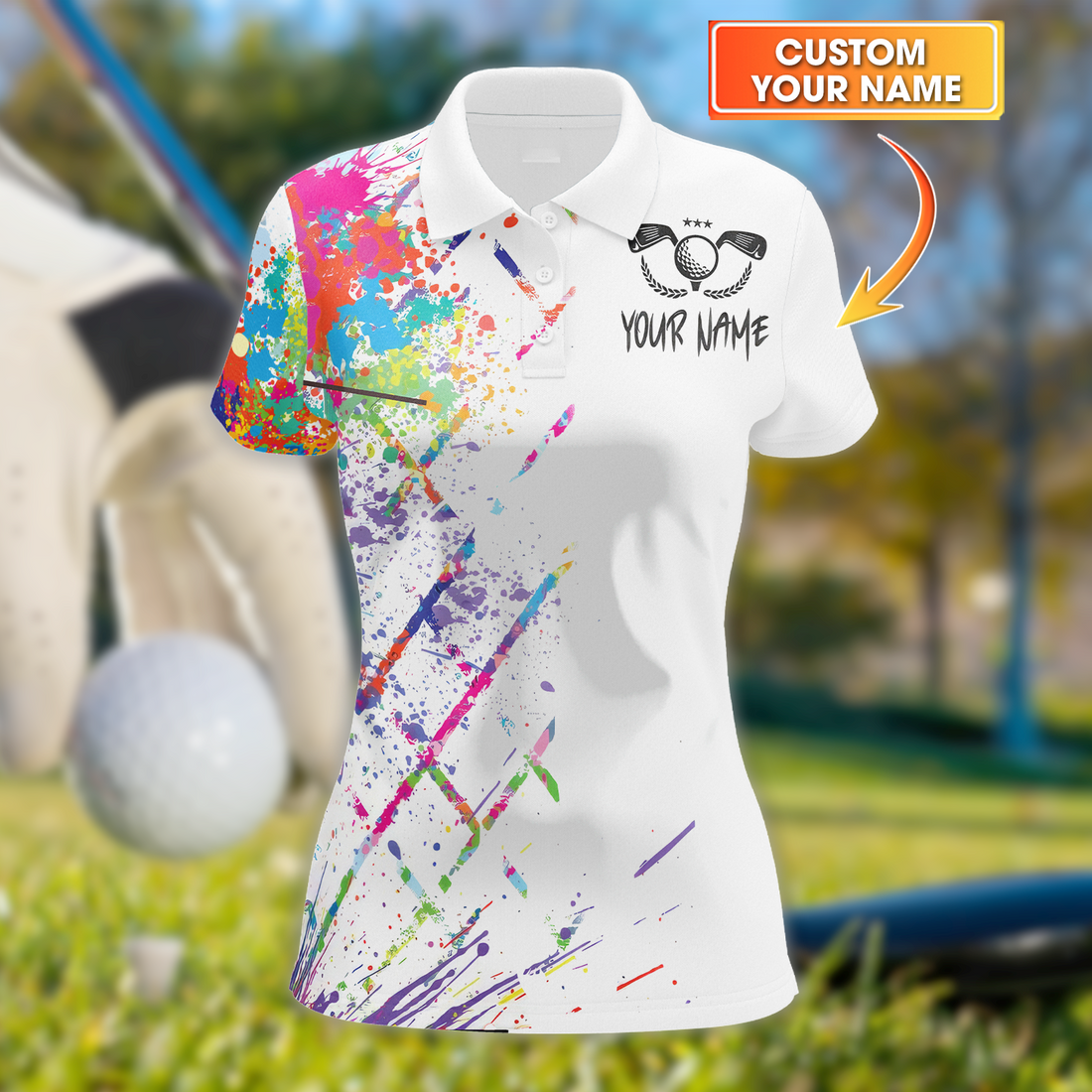 Swing Swear Drink Repeat Custom Womens Golf Polo ShirtGolfing Apparel, Womens Golf Gifts