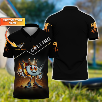 Custom Name Men's Golf Polo ShirtGolfing Apparel, Golf Gift For Men