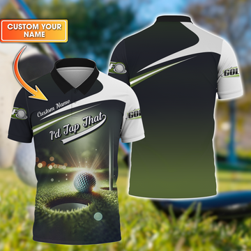I'd Tap That Custom Men's Golf Polo ShirtFunny Golf Shirt, Gift For Golfers