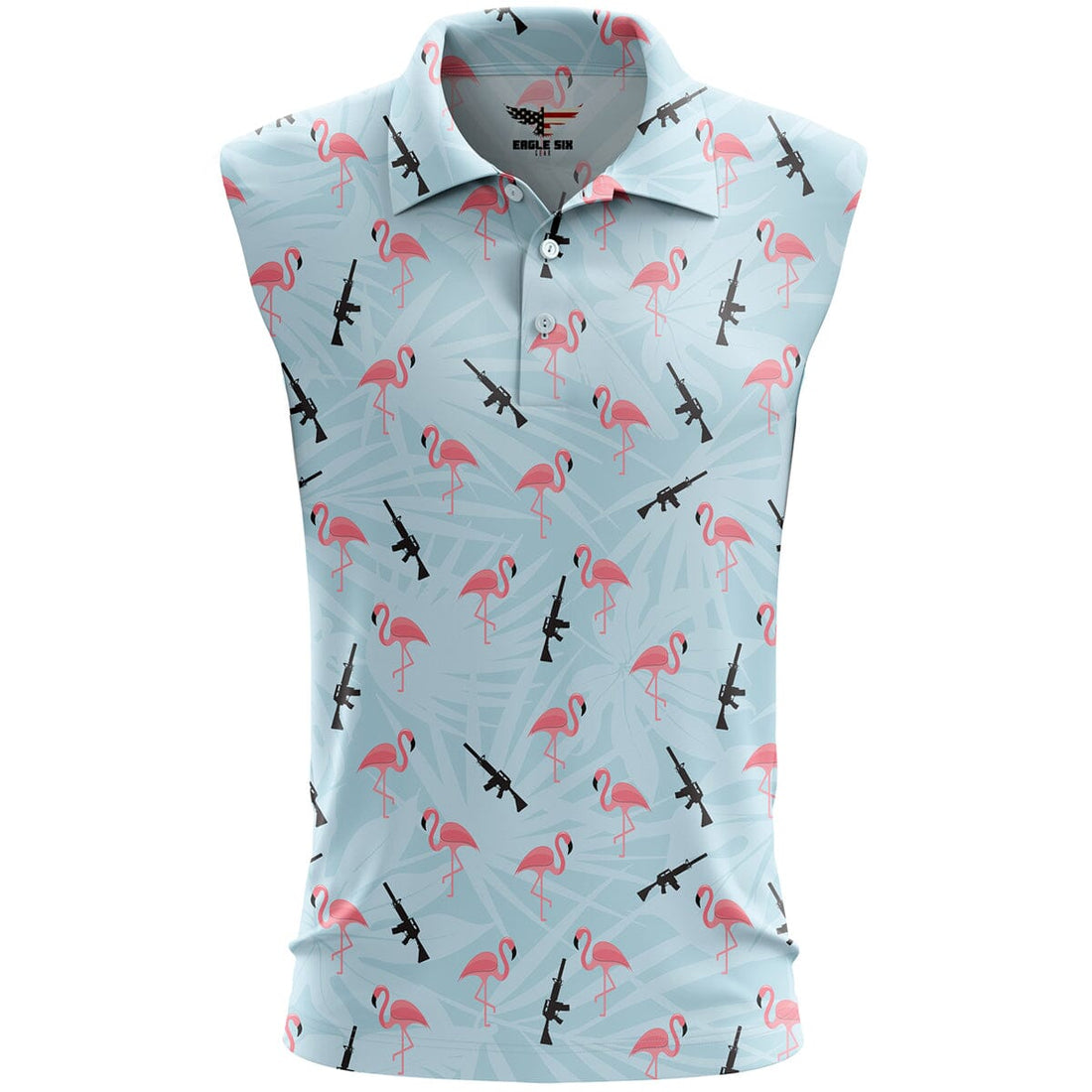 Funny Flamingos Women's Sleeveless Golf Polo ShirtMothers Day Gift, Women Golf Gifts