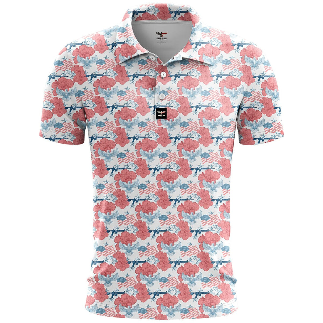 Wave Clouds Golf Polo ShirtMens Golf Gift, Tropical Shirt