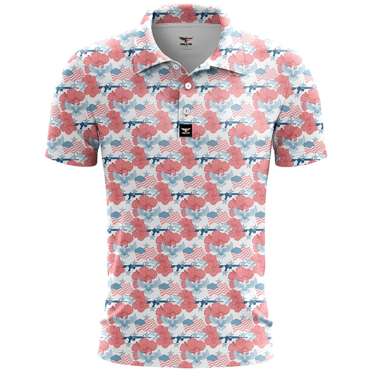 Wave Clouds Golf Polo ShirtMens Golf Gift, Tropical Shirt