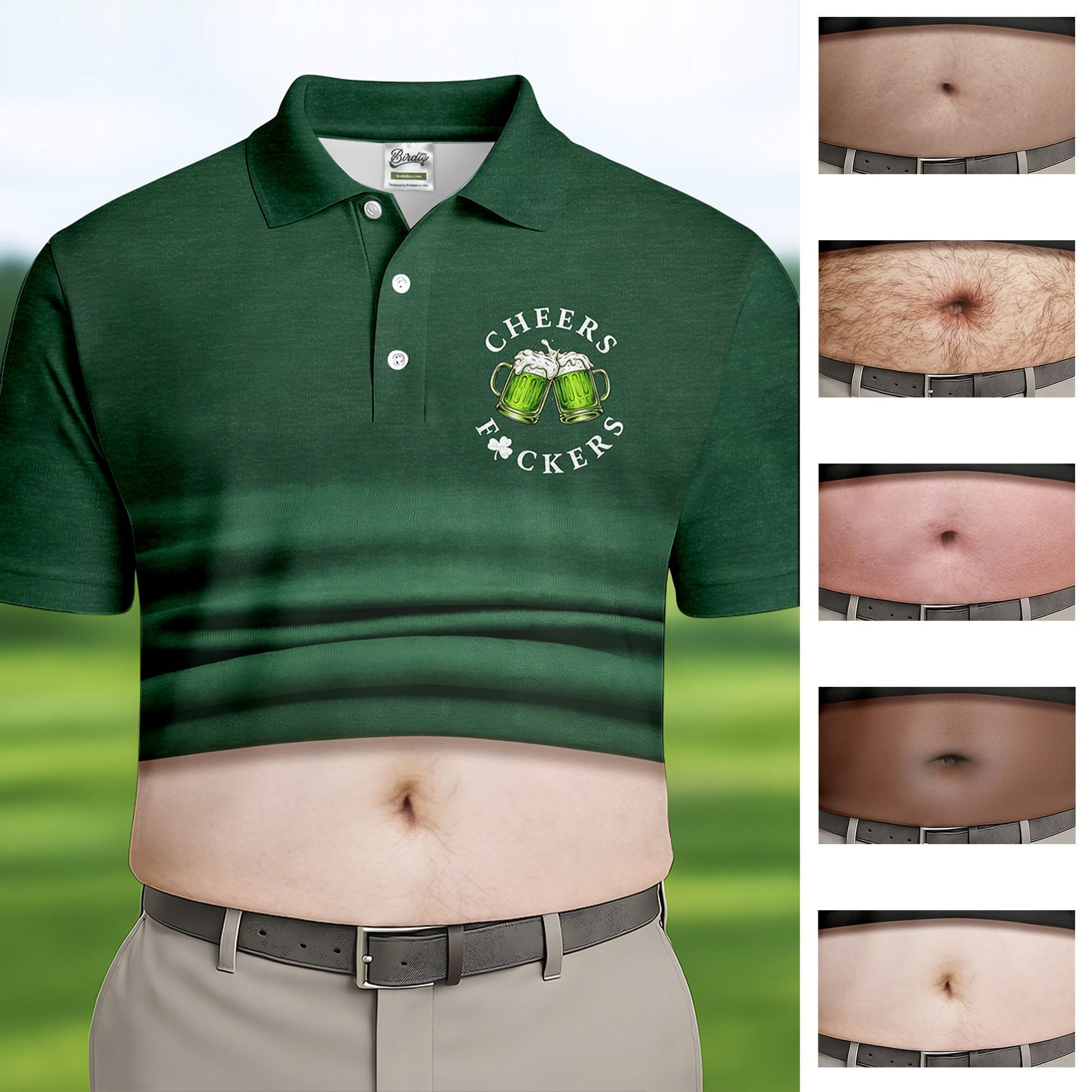 St Patrick's Day Cheers Men's Funny Golf Shirts, Polo Shirt Men, Golf Shirts For Men