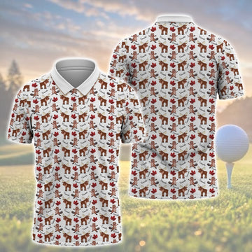 Wildlife Golfing Men's Golf Polo ShirtGolfing Apparel, Mens Golf Gift