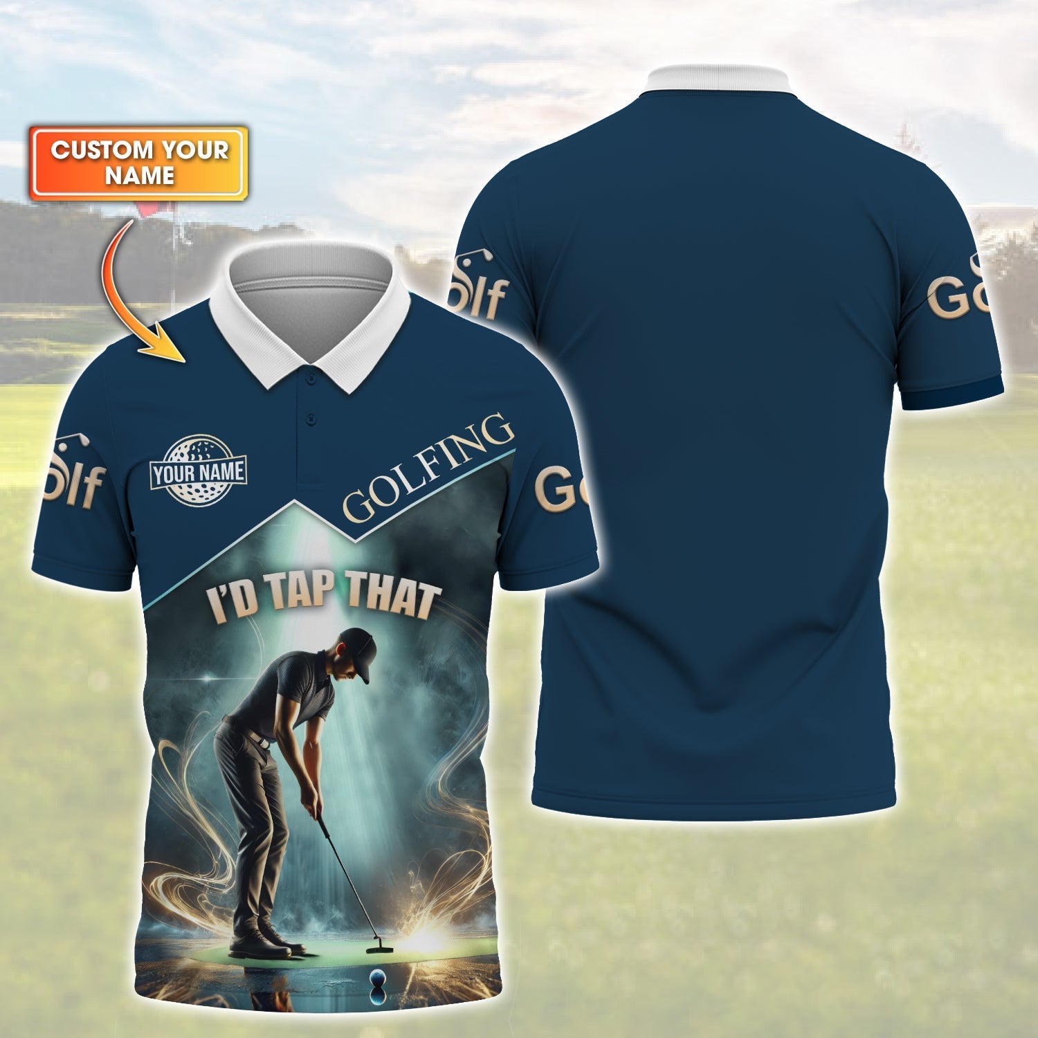 I'd Tap That Custom Golf Polo Shirtift For Golfers, Golf Gift For Men