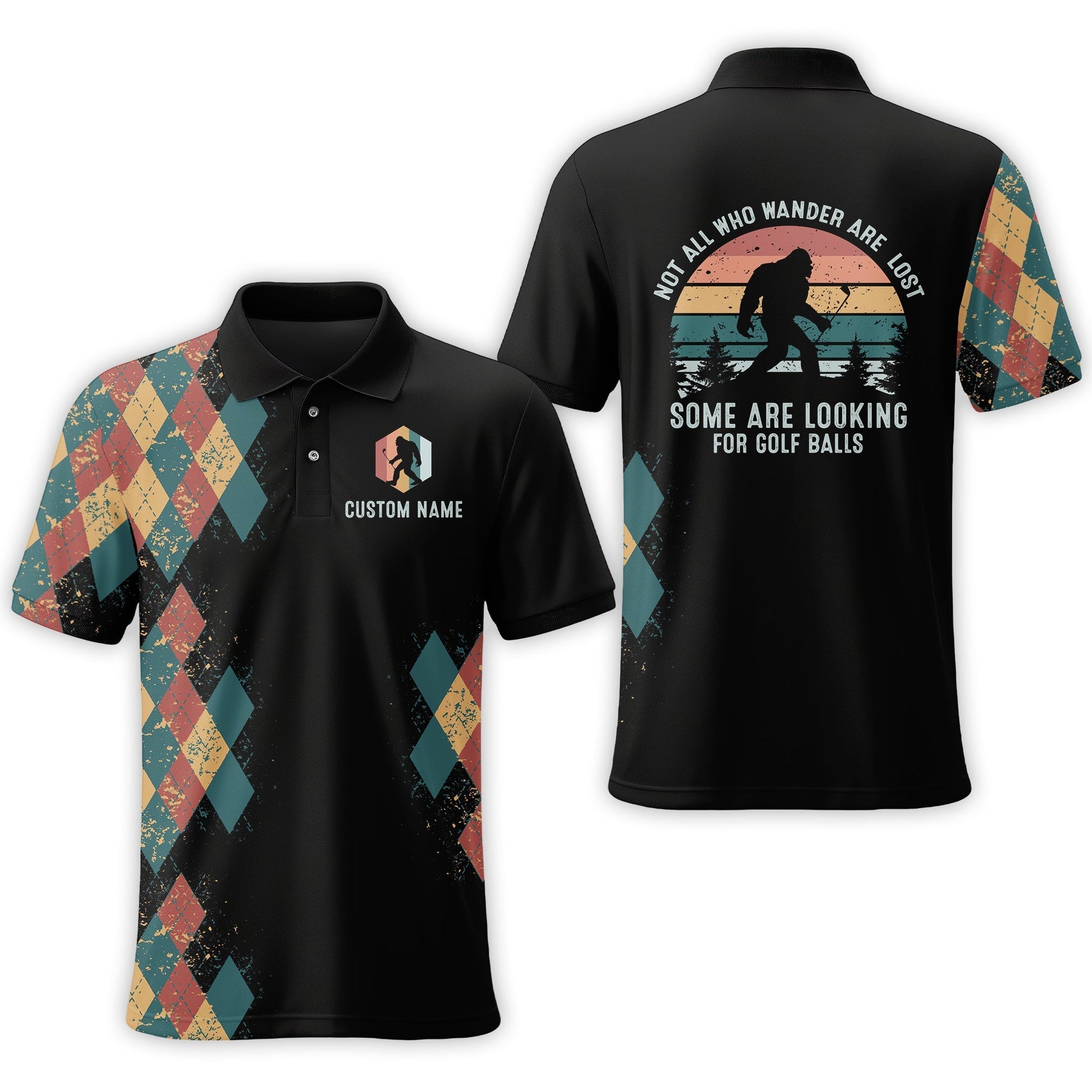 Not All Who Wonder Are Lost, Custom Polo Shirtresent For Golfer