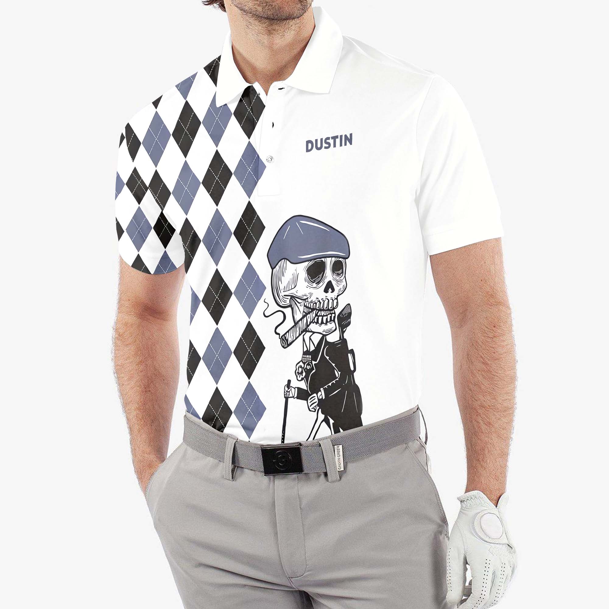 Swing Swear Drink Repeat Custom Name Golf Polo ShirtGolf Shirt, Gift For Golfers