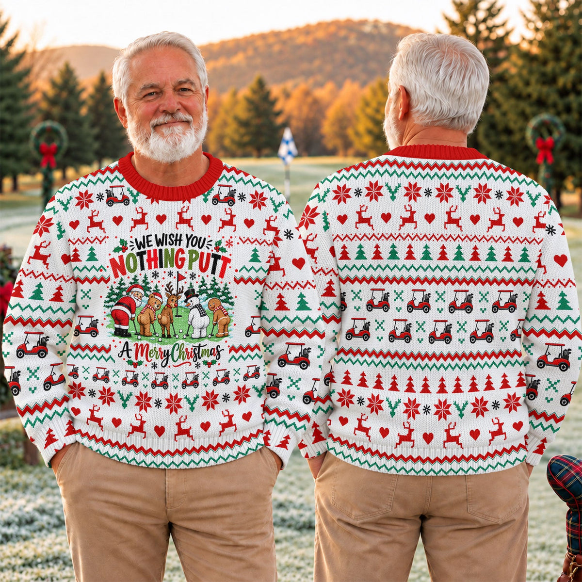 We Wish You Nothing Putt Ugly Christmas Sweater, Christmas Gifts, Christmas Golf Gift