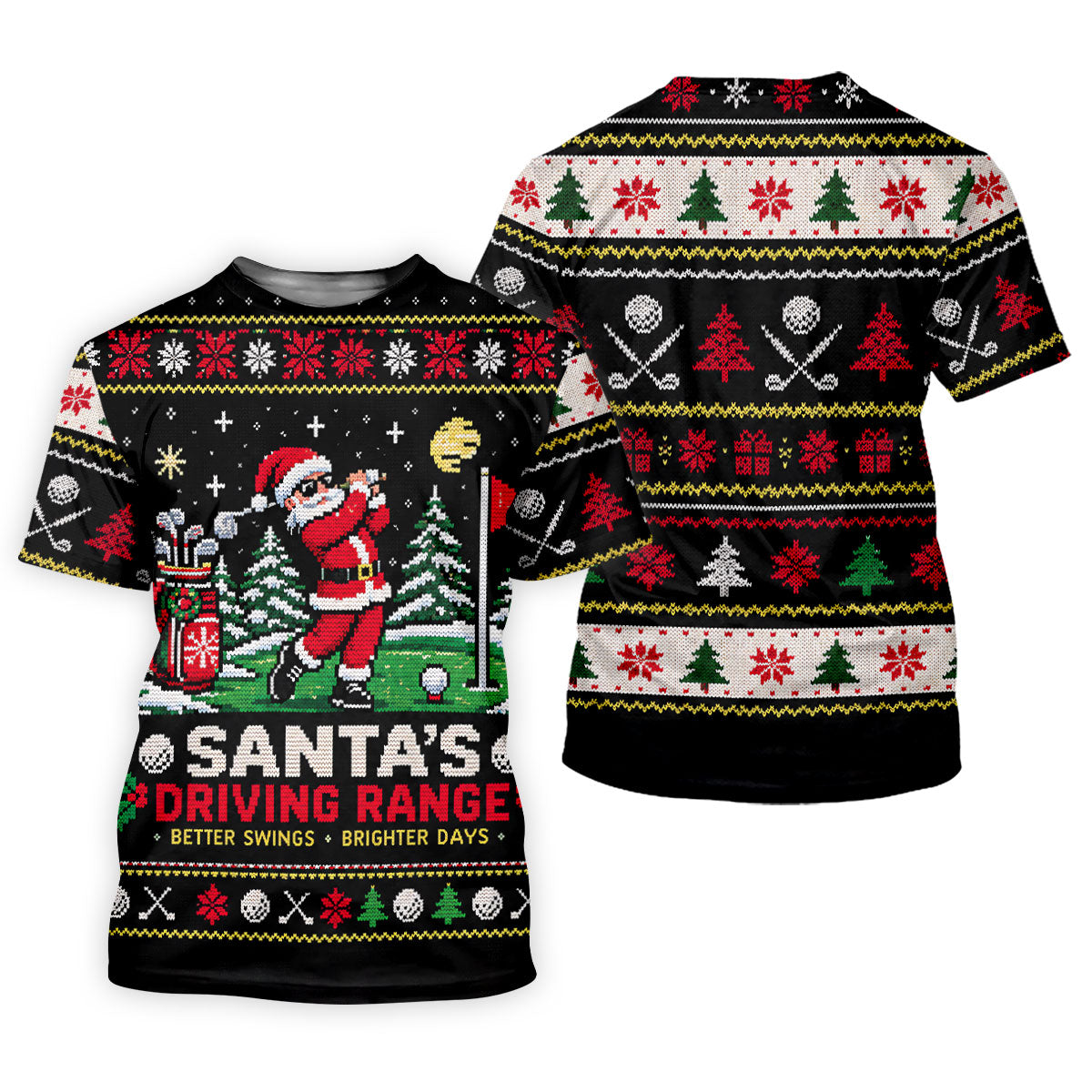 Santa Driving Range Christmas Golf Shirt, Golf Shirts For Men, Mens Golf Apparel
