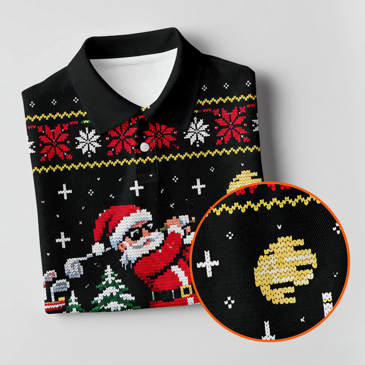 Santa Driving Range Christmas Golf Shirt, Golf Shirts For Men, Mens Golf Apparel