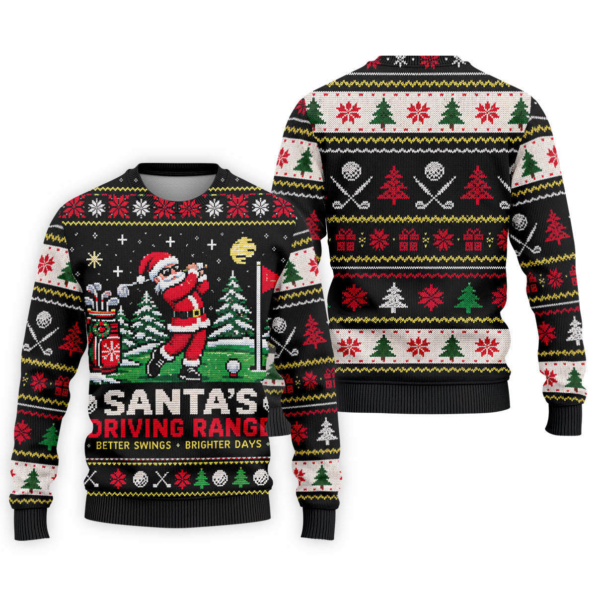 Santa Driving Range Christmas Golf Shirt, Golf Shirts For Men, Mens Golf Apparel