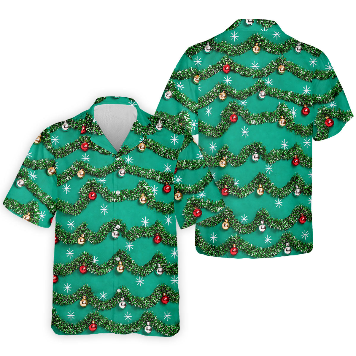 Tinsel Garland Ornaments Christmas Golf Shirt, Golf Gifts For Men, Mens Golf Clothing