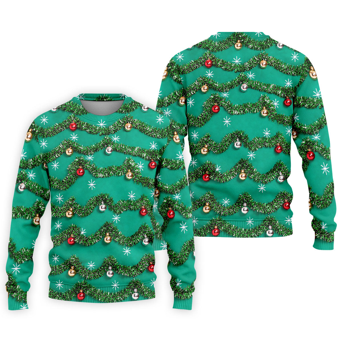 Tinsel Garland Ornaments Christmas Golf Shirt, Golf Gifts For Men, Mens Golf Clothing