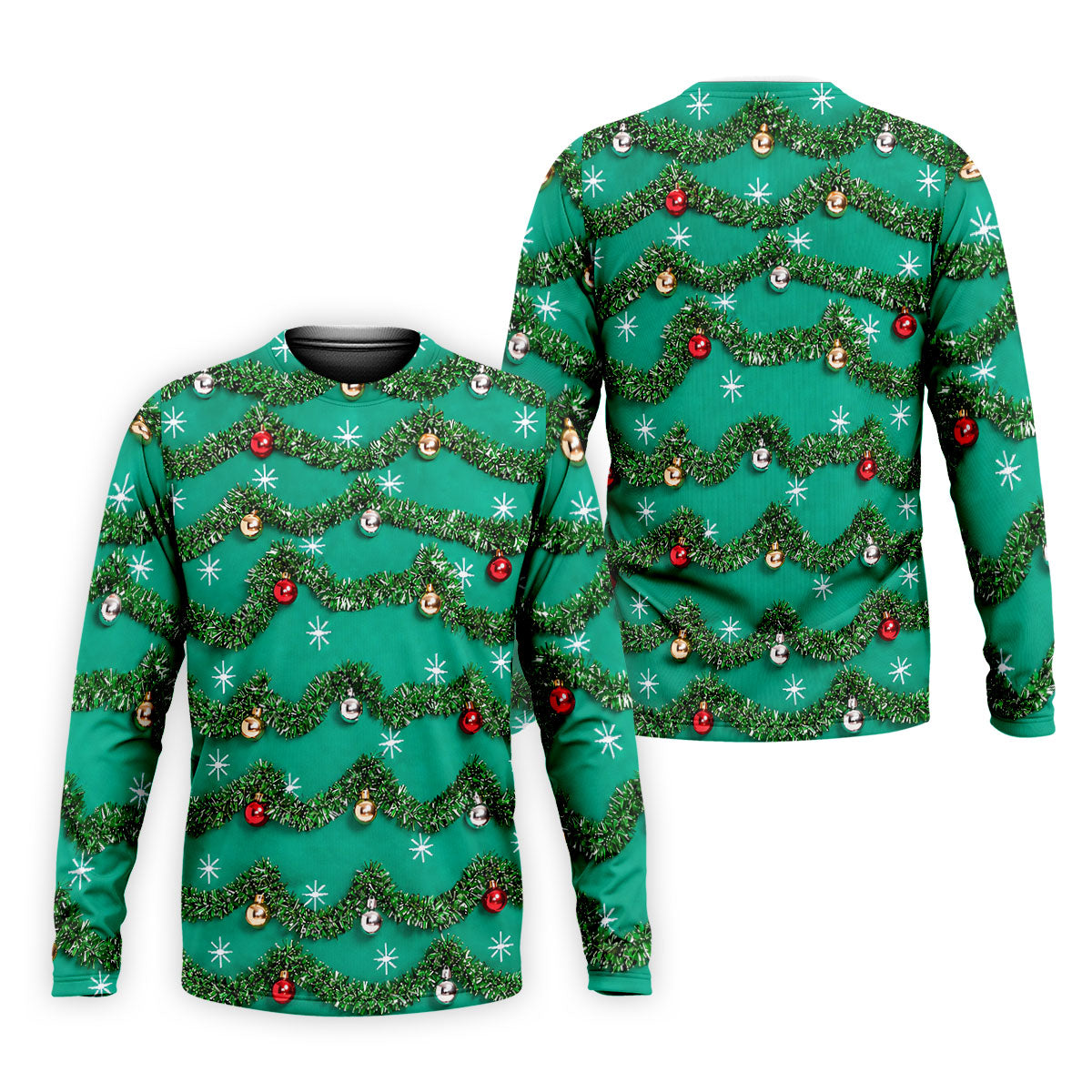 Tinsel Garland Ornaments Christmas Golf Shirt, Golf Gifts For Men, Mens Golf Clothing