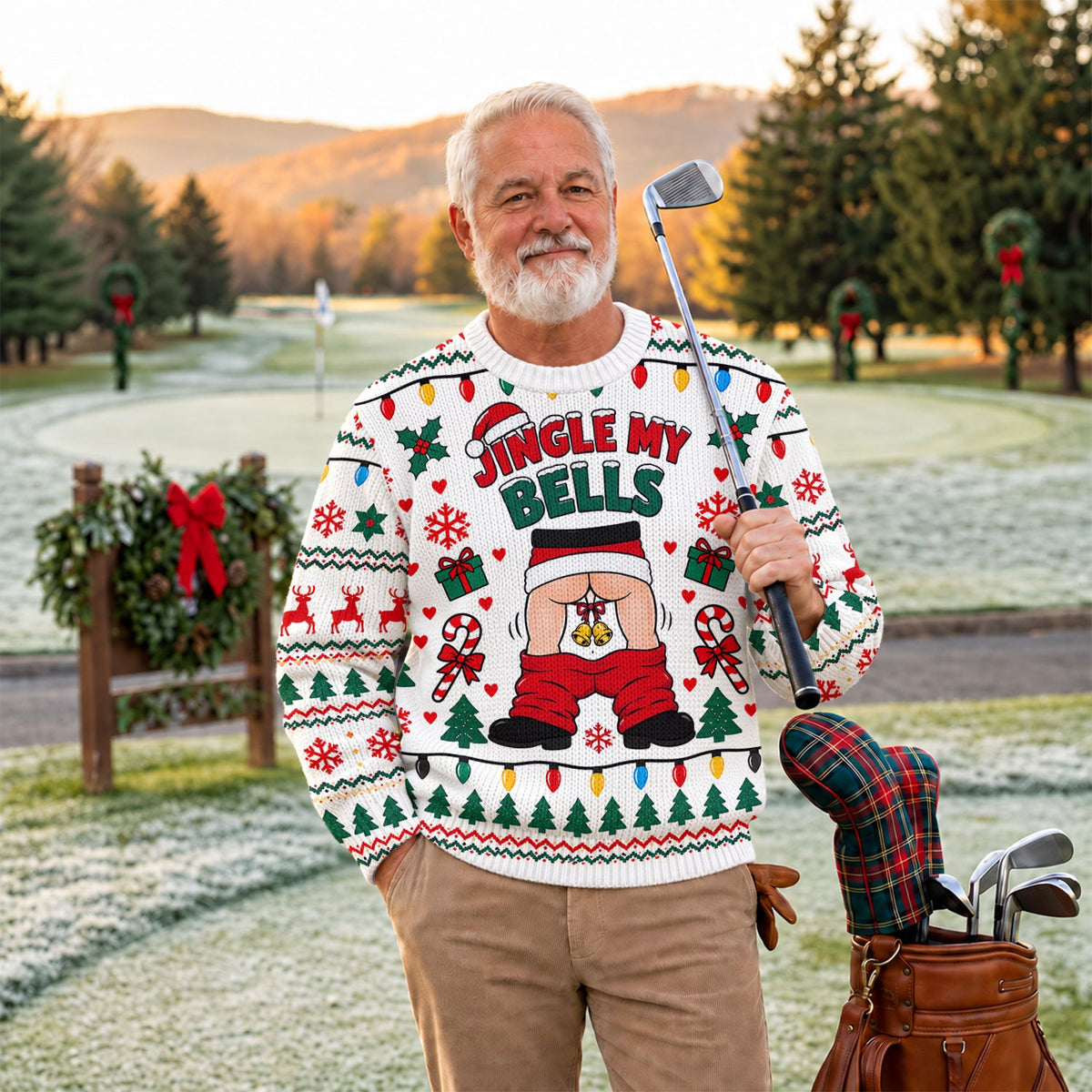 Jingle My Bells Pants Down Ugly Christmas Sweater, Funny Xmas Gift, Christmas Gifts