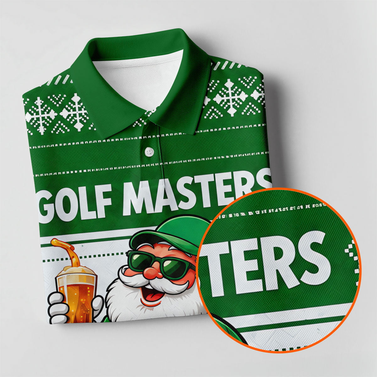 Green Jacket Santa Beer Christmas Golf Shirt, Golf Shirts For Women, Womens Golf Tops