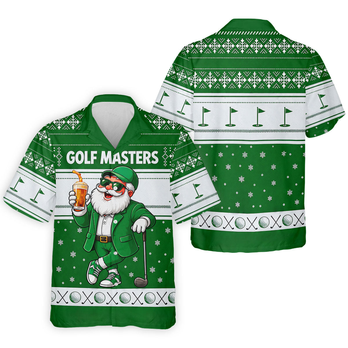 Green Jacket Santa Beer Christmas Golf Shirt, Golf Shirts For Men, Golf Polo For Men