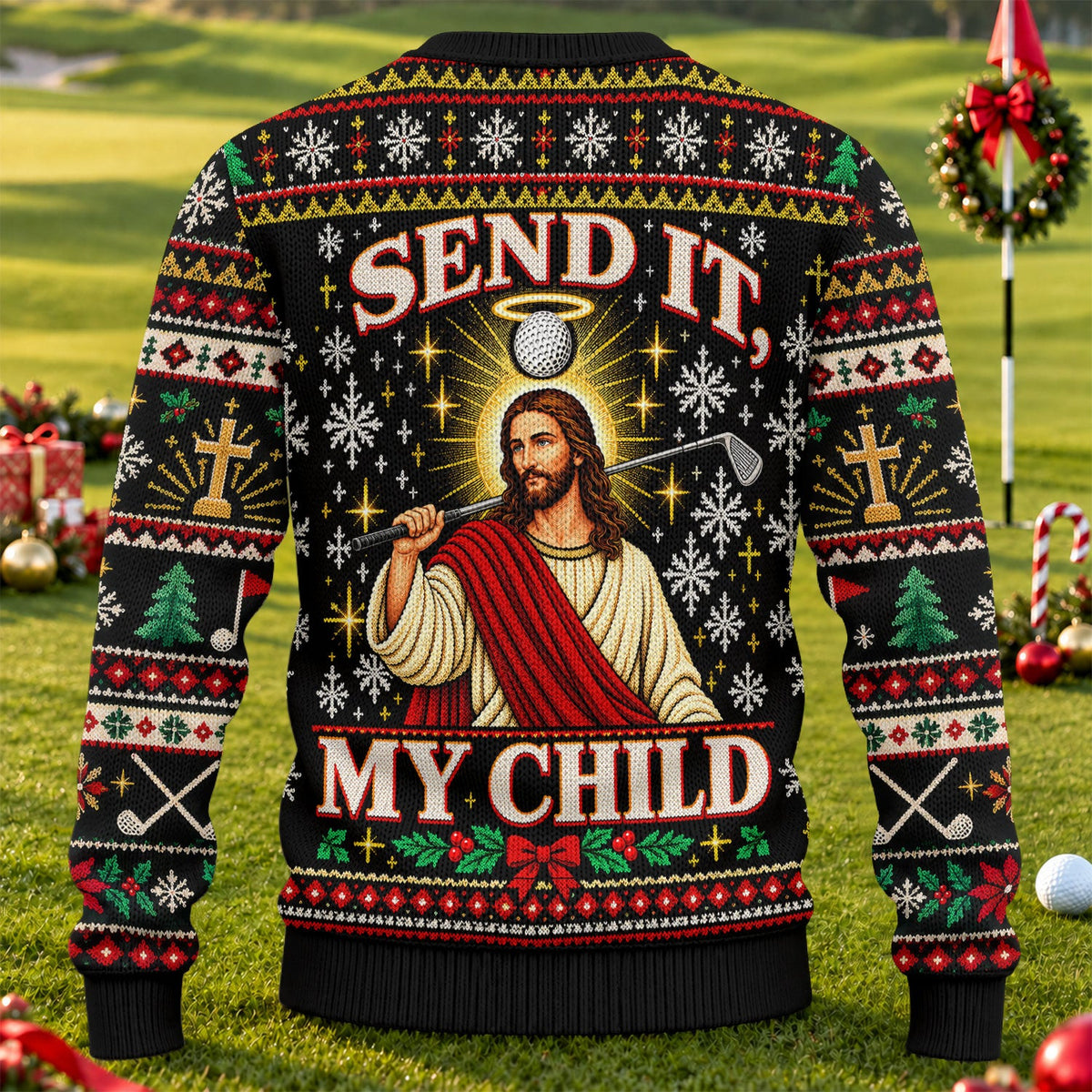 Send It My Child Jesus Ugly Christmas Sweater, Christmas Gifts, Holiday Party Sweater