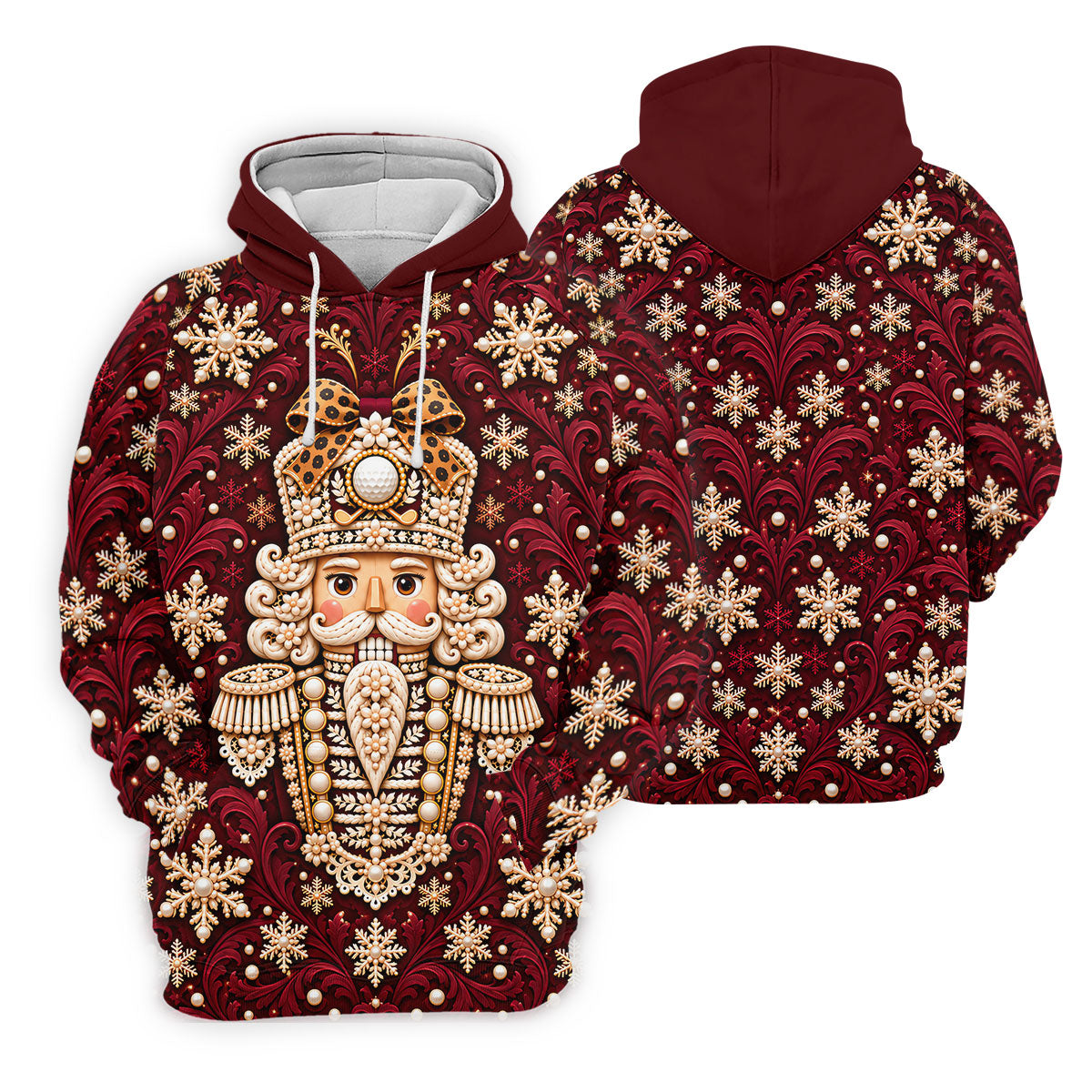 Pearl Nutcracker Christmas Golf Shirt, Mens Golf Clothing, Mens Holiday Golf Shirts