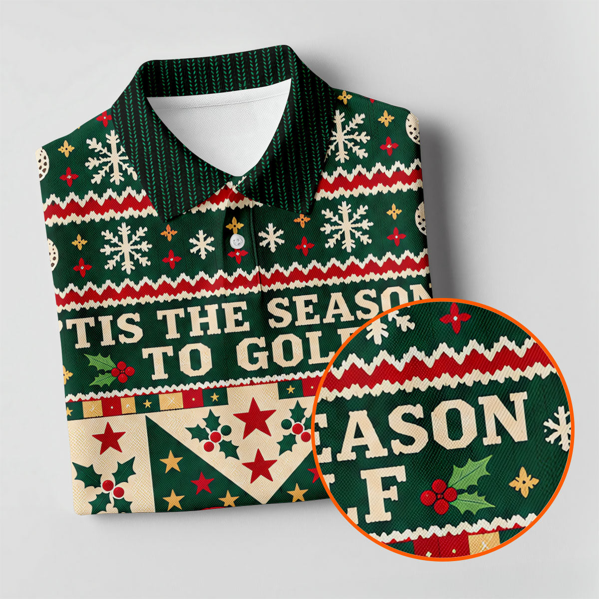 Tis The Season To Golf Christmas Golf Shirt, Funny Mens Golf Shirts, Mens Golf Polo