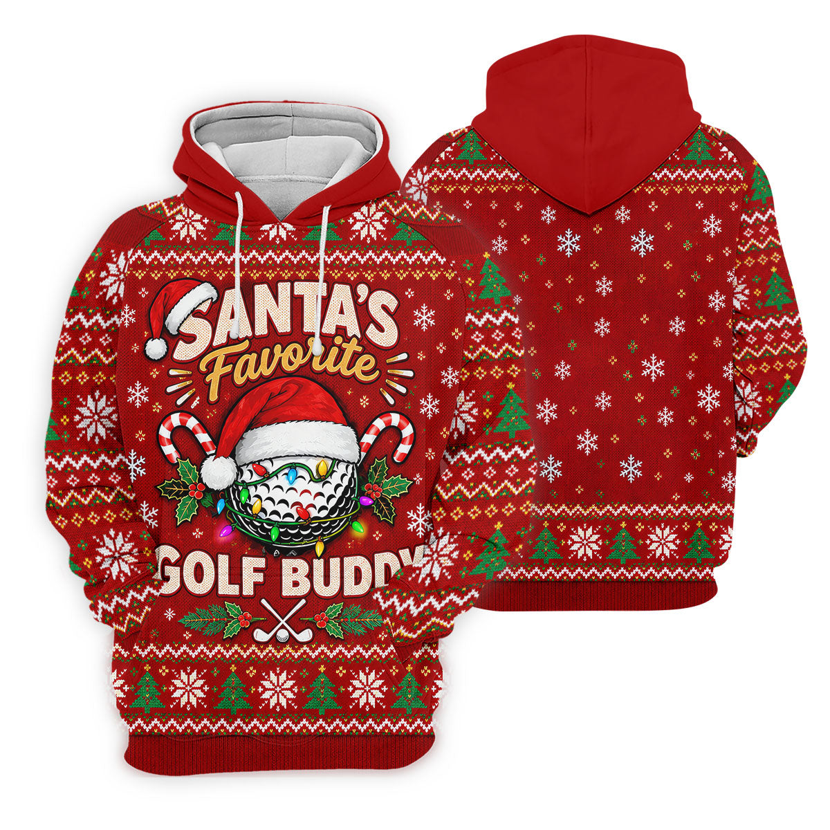 Santa's Favorite Buddy Christmas Golf Shirt, Mens Golf Clothing, Mens Golf Shirts