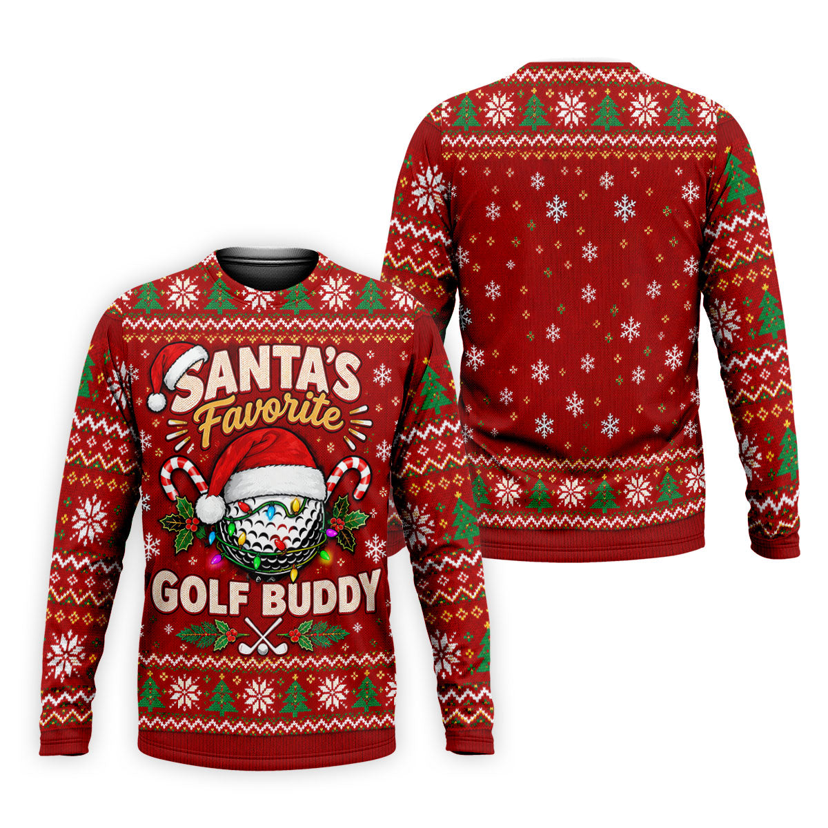 Santa's Favorite Buddy Christmas Golf Shirt, Mens Golf Clothing, Mens Golf Shirts