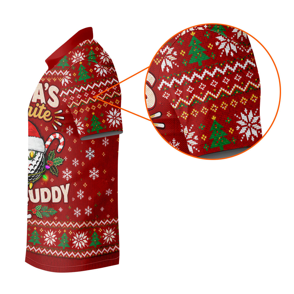 Santa's Favorite Buddy Christmas Golf Shirt, Mens Golf Clothing, Mens Golf Shirts