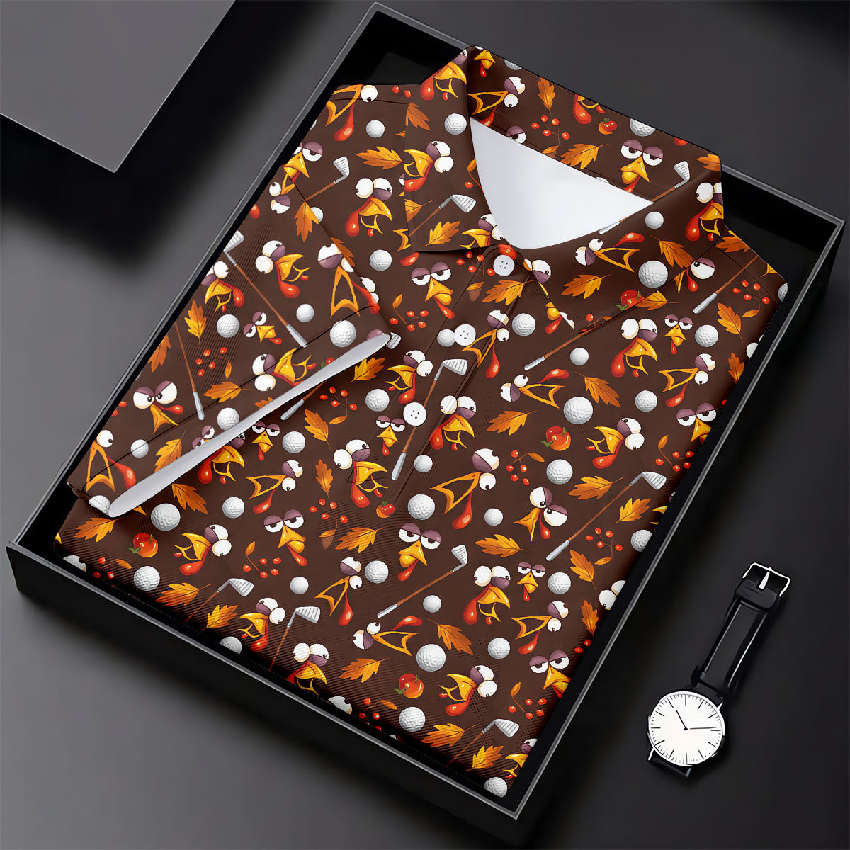 Golf Balls Turkey Fall Thanksgiving Golf Shirt, Womens Golf Apparel, Ladies Golf Tops