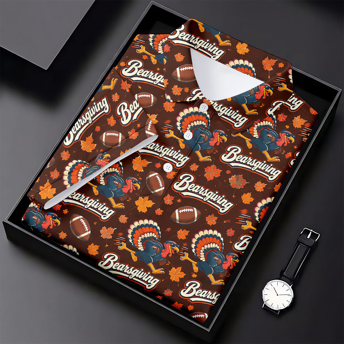 Brown Turkey Football Thanksgiving Golf Shirt, Womens Golf Tops, Golf Gifts For Women