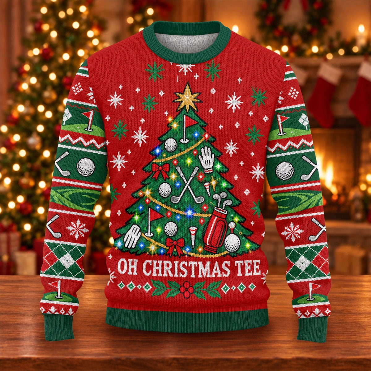 Oh Christmas Tee Ugly Christmas Sweater, Christmas Golf Gift, Funny Christmas Outfit