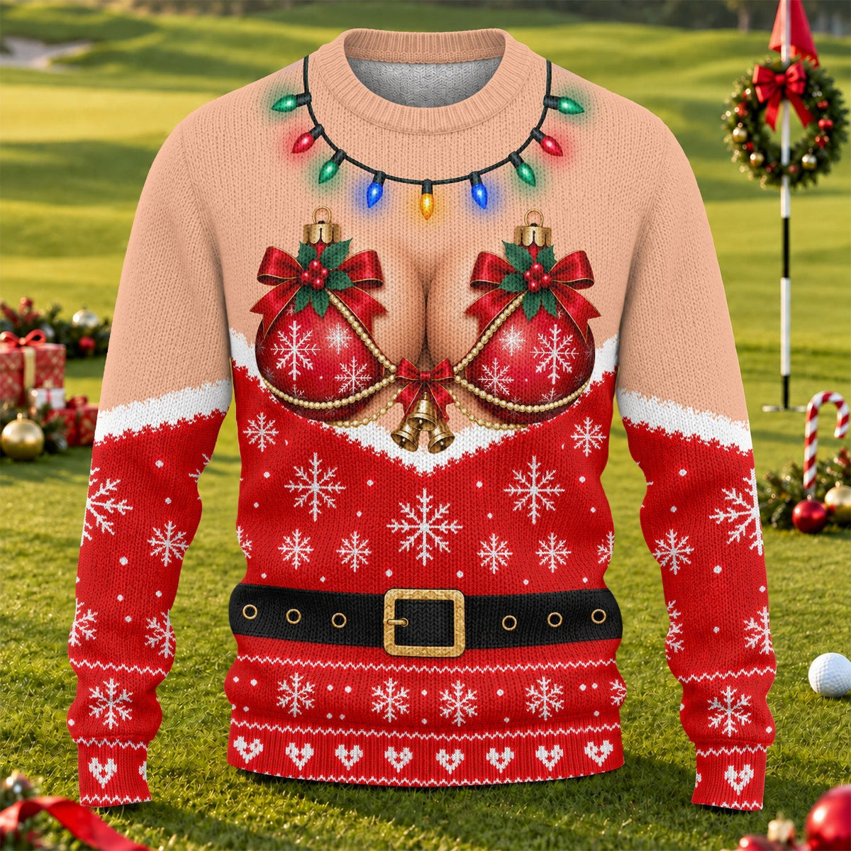 Funny Bikini Lights Ugly Christmas Sweater, Funny Christmas Outfit, Christmas Gifts