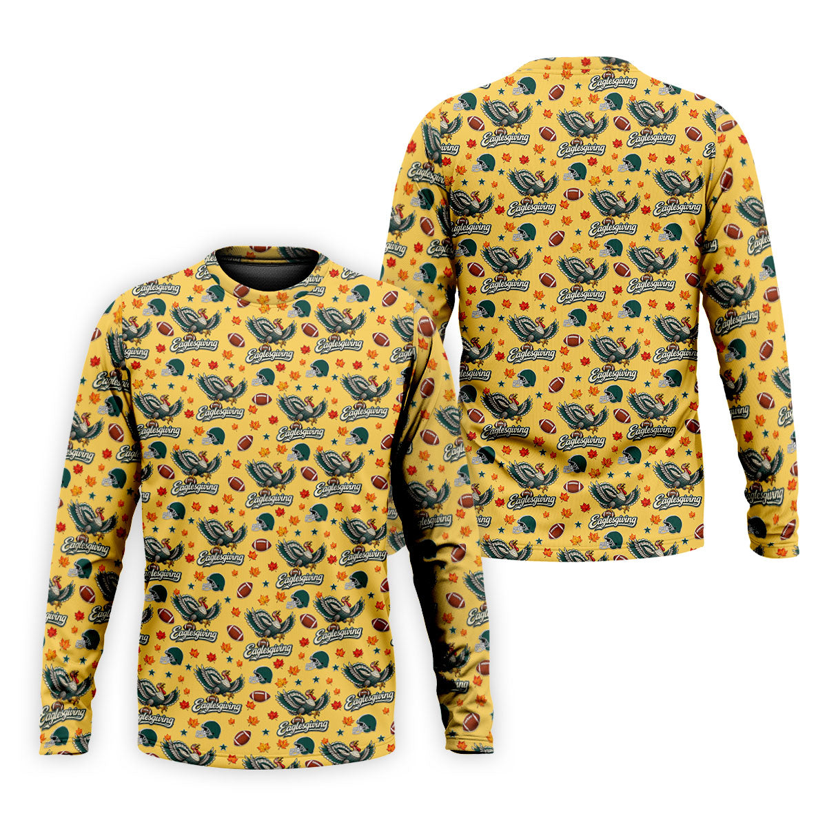 Eaglesgiving Thanksgiving Golf Shirt, Golf Shirts For Men, Mens Holiday Golf Shirts