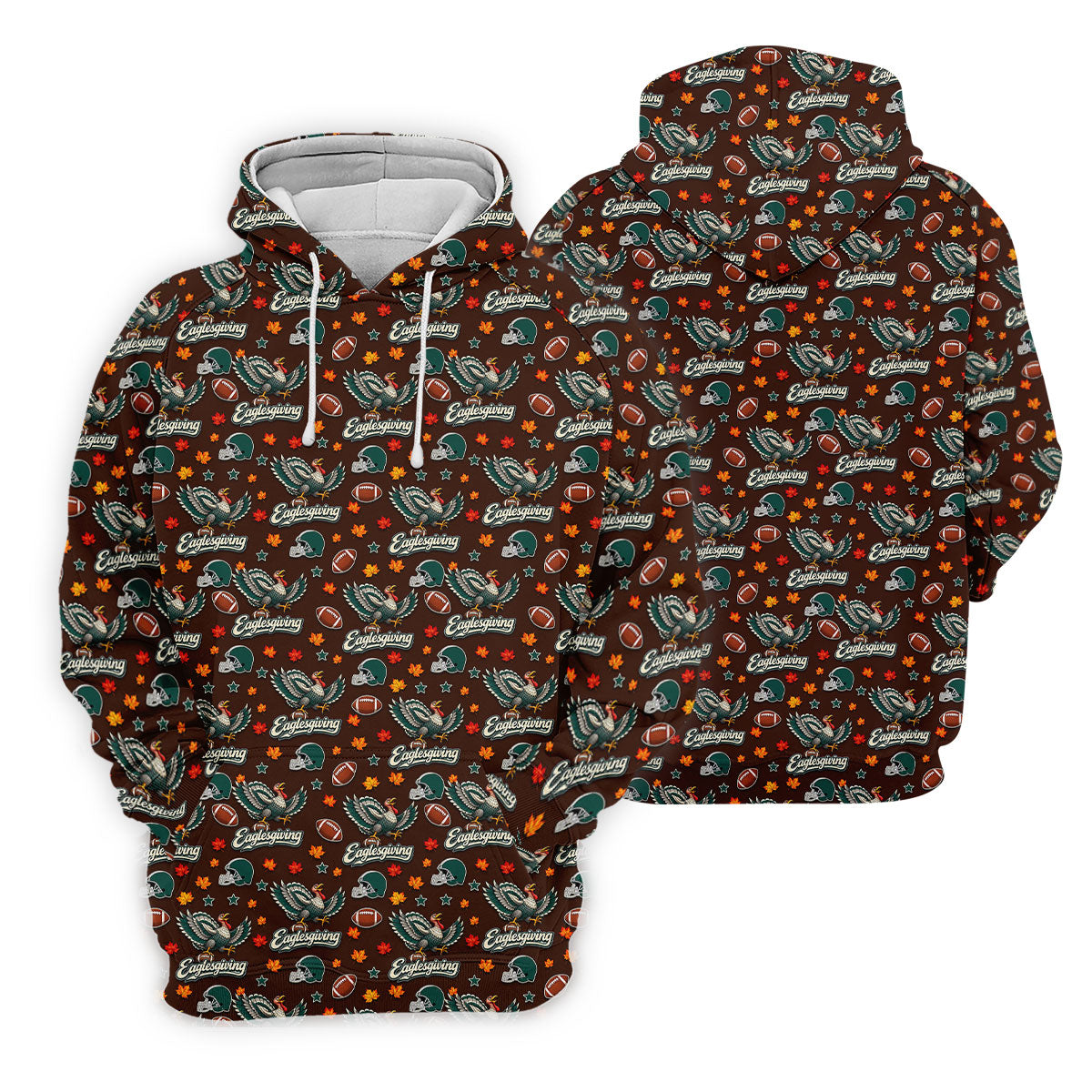 Eaglesgiving Thanksgiving Golf Shirt, Golf Shirts For Men, Funny Mens Golf Shirts