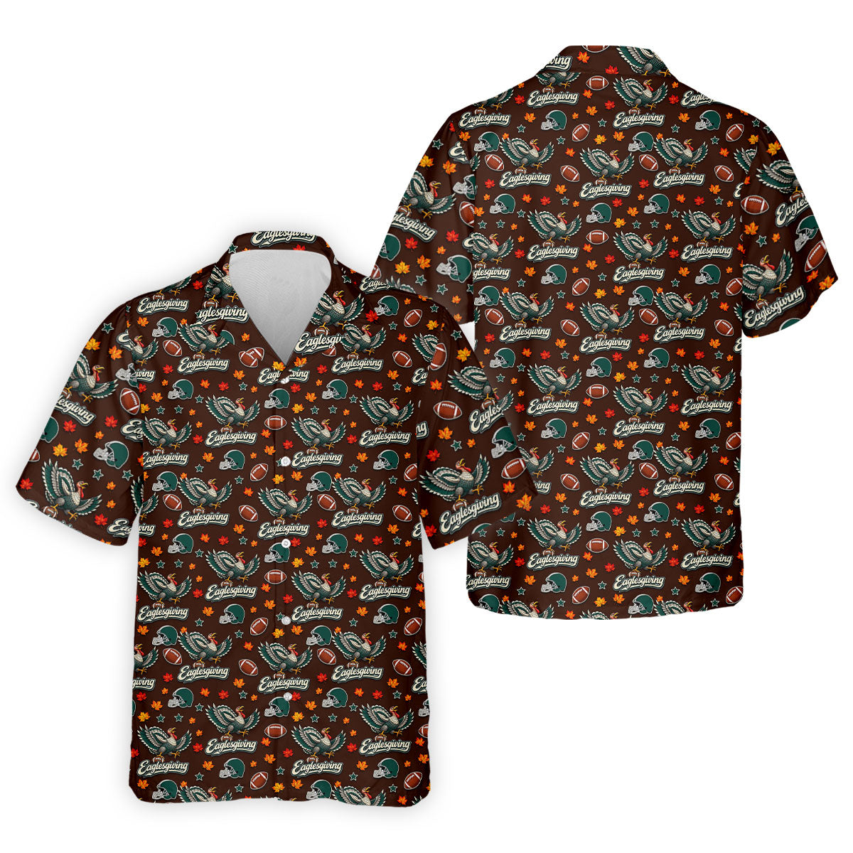 Eaglesgiving Thanksgiving Golf Shirt, Golf Shirts For Men, Funny Mens Golf Shirts